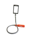 Flexible Inspection Mirror On A Stick With 360 Rotation And 2 LED Lights, Swivel Design For Automotive And Shower Use, 55mm By 90mm Rectangular Mirror