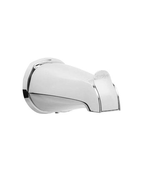 Evolve ShowerStart Express Multifunction 1.5 GPM Handheld Shower with Hot Water Saver Thermostatic Valve, chrome tub spout.