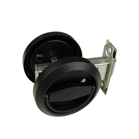 Hidden Recessed Cup Cabinet Locks And Drawer Handles, 304 Stainless Steel, Black Finish, Keyless Locker Hardware For Furniture, Fits 35-45mm Doors