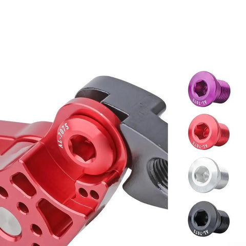 2 Pack M10 X P1.0 Bike Rear Derailleur Hanger Bolts Aluminum Alloy 15mm Length 6mm Hex Purple Finish Replacement Or Upgrade Parts