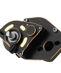 Close-up of Beefed Up 1 To 24 Brass Transmission Case With Internal Gear Assembled Gearbox For Axial SCX24 RC Crawler.
