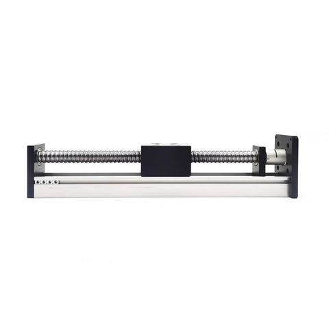 Aluminum Rail Linear Guide Stage For 3D Printer Motion Slide Table With 100mm 200mm Stroke, X Y Z Axis Movement, Ideal CNC Robotic Project, 60x42mm Mobile Panel, 12mm Guide Diameter, Nema Bracket Compatible, front view