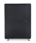 Heavy Duty 22U Server Cabinet With Sleek Tempered Glass And Rock Solid Metal Doors 36 Inch Deep Network Rack Enclosure rear view.