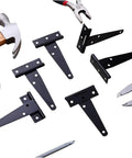 Hidden Cross Hinge Concealed Mortice 180 Degree Opening Folding Door Hinge Adjustable Invisible Door Hinge set with tools around