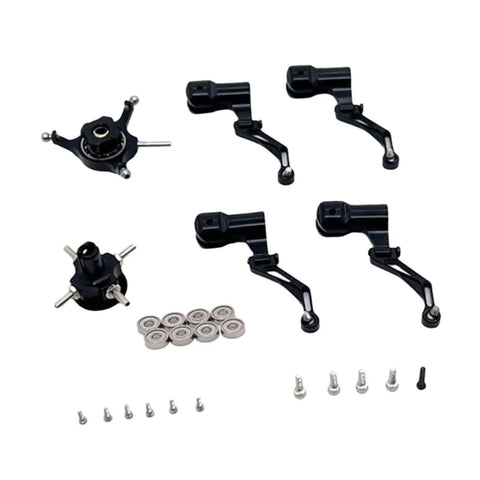 Beefy Aluminum RC Helicopter Cross Plate With Bearing Lightweight Spare Part For K124 And K170 Black Accessory components