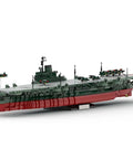 No Cap Wwii Shinano Aircraft Carrier Building Blocks Set, 1/300 scale model with detailed structure and aircraft.