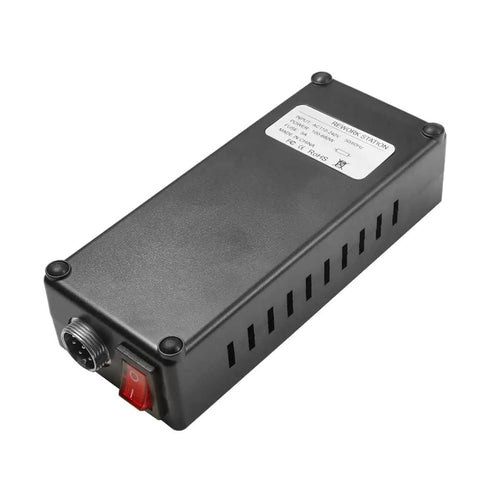 Portable Hot Air Rework Station for SMD Desoldering, digital heat gun, black power supply with red switch, anti-static design