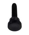 1/4-20 Thread Nylon Thumb Screws, 1 Inch Long, Black, single screw front view with knurled head for quick hand tightening