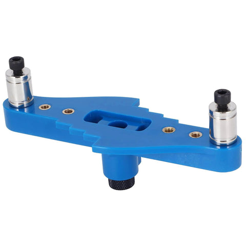 Versatile Adjustable Self Center Dowel Jig Kit With Center Scriber for woodworking, shown front view on white background.