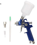 High Performance Pneumatic HVLP Gravity Feed Oil Paint Sprayer 1.0mm nozzle with cleaning brush for precise application