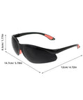 Premium Welding Safety Goggles With Impact Resistant Anti Splash Dark Green Tinted Lenses Designed For Heavy Duty Industrial Grind And All Day Comfort That Will Kick Butt On Any Build Or Fabrication Project, side view with dimensions.