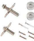 Concealed Door Hinge With 360 Degree Rotation And Spring, adjustable swivel hinge parts, screws, and mounting kit