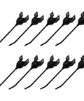 Ten Heavy Duty Hay Rake Teeth Set With Rubber Mounted Teeth For One And Five Eighths Inch Bar Rakes Fits 96R1 Parallel Bar Rakes