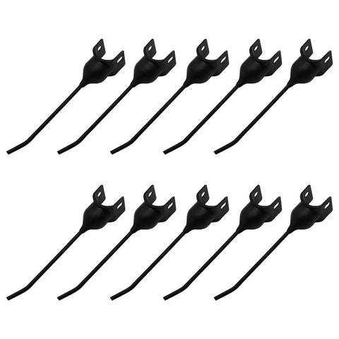 Ten Heavy Duty Hay Rake Teeth Set With Rubber Mounted Teeth For One And Five Eighths Inch Bar Rakes Fits 96R1 Parallel Bar Rakes