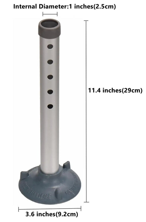 Lightweight Aluminum Leg Tubes With Replacement Suction Cup Tips For Toilet Safety Rail, Shower Chair, And Bath Stool