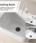 Heavy Duty Silicone Tub Stopper Two Pack Standard Six Inch Drain Plug in a washing basin with a sleek design.