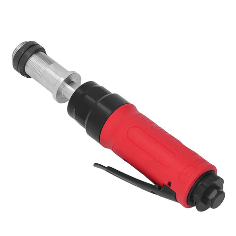 Slick And Smooth Air Straight Die Grinder Pneumatic Grinding Drilling Tool with red handle and silver shaft.