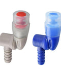 Replacement Bite Valve With 360 Degree Swivel Nozzle For Hydration Pack Water Bag Reservoir, blue and gray valve set