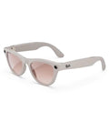 Meta Gen 1 Skyler Smart AI Glasses For Men And Women with 12 MP camera, Bluetooth, cinnamon pink lenses, angle view