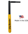 Clip Bender T Post Fence Clip Tool With Bright Yellow Grip Made In USA Steel Construction Black Oxide Finish Prevents Rust