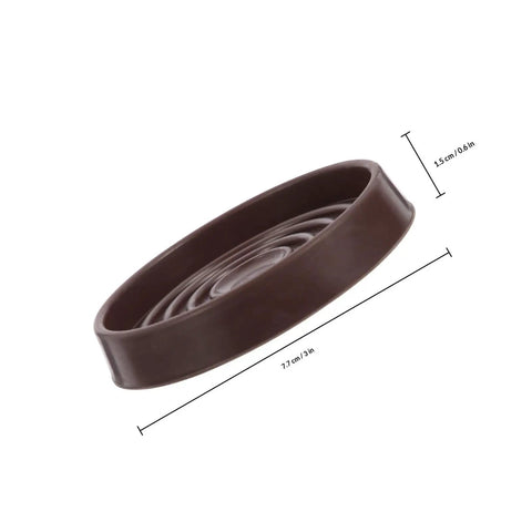 Round Rubber Furniture Coasters Non Slip Feet Pads For Tables And Chairs Easy To Install Noise Reducing Protector Cups 4 Pack