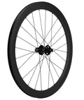 Carbon Disc Wheelset 50C-25 Clincher Road Wheels UD Matte Finish Six Bolt 12x100 Front and 135QR Rear Single Wheel View