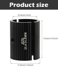 Black aluminum handlebar shim with size markings for Bike Handlebar Shim Set 1 Pair 25.4 To 31.8 Mm Aluminum Alloy Clamp Spacer Conversion Adapter No Fuss Install For Stem Reduction And Safer, Smoother Rides.
