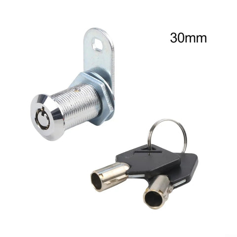 Zinc Alloy Tubular Cam Lock For Cabinets, Desks, Mailboxes, Drawers, And Toolboxes, Keyed Alike Security Cylinder With Two Keys, 30mm