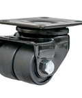 Heavy Duty Swivel Caster Wheels Equipped With Reinforced Steel Plates Built Like A Tank To Haul Up To Four Hundred Fifty Kg Loads Smooth Rolling Action set of four black swivel caster wheel close-up with steel mounting plate