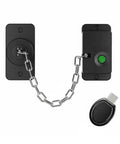 Keyless Biometric Drill Cabinet Lock For Kid Safe Drawers With Adjustable Window Restrictor Easy Install On Wood Metal Or Glass Black
