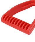 Close-up of D-shaped red grip from Short Wooden Shovel Handle Replacement 36cm For Garden Shovels, Spades, Rakes And Pitchforks - Durable