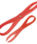 Red Bent Leg Pottery Calipers Dual Size Measuring Rulers For Clay Sculpting Ceramic Crafting, showcasing 8.3 and 12.2 cm sizes.