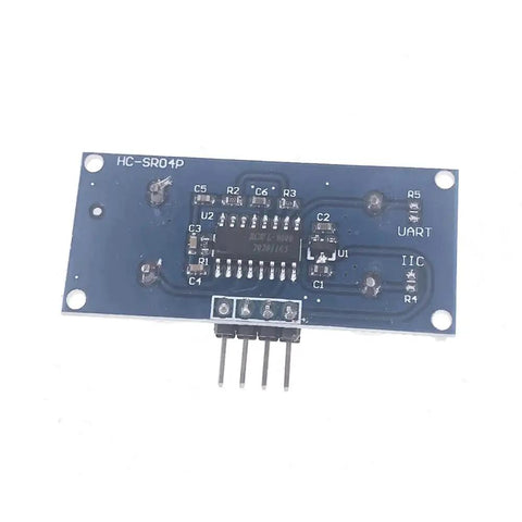 Two Pack HC SR04P Ultrasonic Ranging Modules Distance Sensor circuit board showing GPIO, UART, IIC outputs and components.