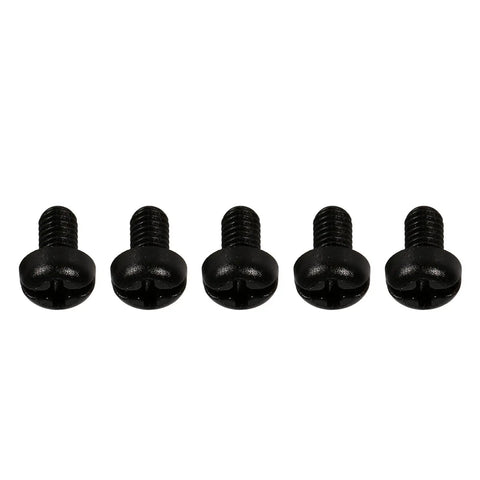 100 Piece Nylon Hex Spacers Kit M2 M3 M4 With Male And Female Screws Nuts Round Head Plastic Fasteners For DIY Electronics And Furniture Assembly In Black White Assorted Sizes black round-head nylon screws shown front view