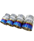 BMW 4 Piece Stainless Steel Exhaust Tips Dope Black Blue Finish Direct Fit For F87 M2 F80 M3 F82 F83 M4 Boost