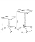 High Profile Rolling Laptop Cart And Adjustable Standing Desk With Portable Side Table, dimensions 65x55x76 cm, set drawings.