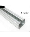 Metallic orbital track for Beefed Up Heavy Duty Sliding Door Hanging Wheel For Industrial And Warehouse Use Orbital Track Bearing Up To 450Kg Smooth Pulley System Built For Tough Rust Resistant Performance And Easy Installation, 1 meter length.