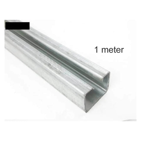 Metallic orbital track for Beefed Up Heavy Duty Sliding Door Hanging Wheel For Industrial And Warehouse Use Orbital Track Bearing Up To 450Kg Smooth Pulley System Built For Tough Rust Resistant Performance And Easy Installation, 1 meter length.