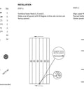 Knotty Pine Sliding Barn Door Kit 36 in Wide by 84 in High Dark Walnut Finish Handcrafted in USA Unassembled Panels Hardware Included Smooth Silent Tracks Pre-Drilled Holes for Easy Install Game Changing Home Upgrade - Installation Instructions Diagram