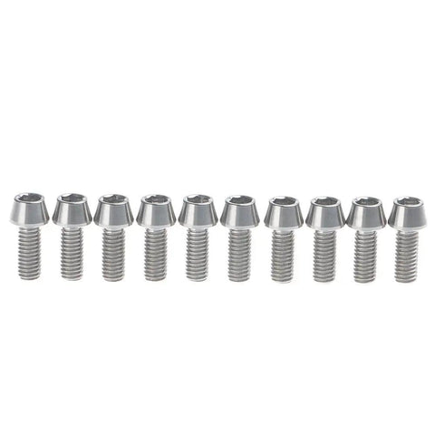 Titanium M6x16mm Bolts With Tapered Hex Allen Head For Bikes Pack Of 10 6Al4V Titanium Alloy Dope Lightweight Hardware