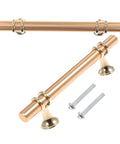 Solid Aluminum Cabinet Handles for Wardrobe and Drawer Two Pack Small Gold Pulls for Kitchen Cabinets and Dressers Easy Install
