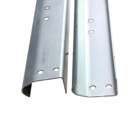 Vertical Track Replacement Set For 7 Foot Garage Doors Left And Right Brackets 76 Inch Galvanized Tracks For 2 Inch Rollers