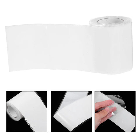 Silicone Rubber Waterproof Tape For Pipe Leak Repair 5cm Wide 1m Long Self Fusing Adhesive Seal Tape shown in roll and close-up
