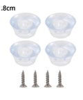 No Slip Rubber Feet Kit For Furniture And Appliances, 60 Pack, Thermoplastic Rubber With Stainless Steel Washer, 1.8cm, screws visible