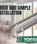 Stainless Steel Screw On Track Cover For Sliding Patio Glass Doors Replacement Hardware To Fix Damaged Door Tracks Six Foot Length