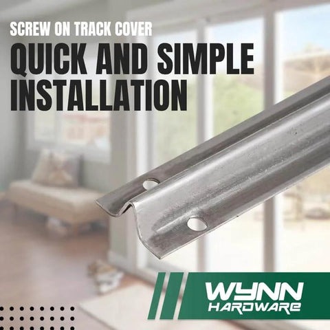 Stainless Steel Screw On Track Cover For Sliding Patio Glass Doors Replacement Hardware To Fix Damaged Door Tracks Six Foot Length