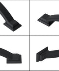 Close-up views of 10 Pack 3 Inch Matte Black Cabinet Pulls Zinc Alloy Drawer Handles for Kitchen Cabinets, durable design