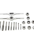 Hot 20 Piece Tap And Die Set In Alloy Steel For M3 To M12 Metric Threads With Rugged Taps Dies Wrenches For Serious Repair On Your Wheels Or Machinery, taps and dies set