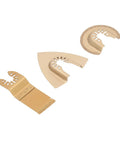 Oscillating Saw Blade Set for Tile and Marble Brazed Emery Multitool Blades 3 Piece Rectangle and Semicircle Blades