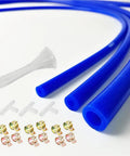 Blue Silicone Vacuum Hose Kit For Automotive Engine Turbo DIY Intake Or Radiator Hoses Universal High Performance 130 Psi with clamps